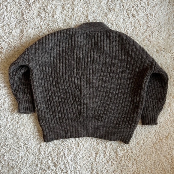 Babaa No. 19 wool cardigan brown - Picture 4 of 5